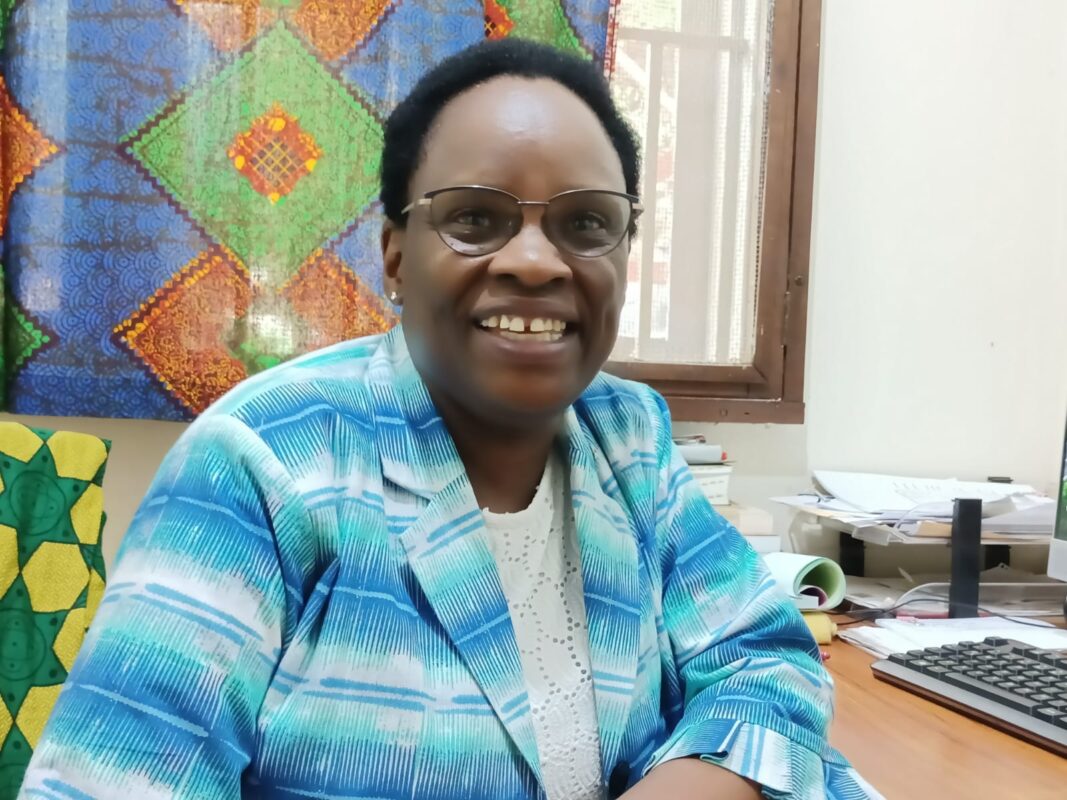 Sr. Jacinta Ondeng of the Congregation of School Sisters of Notre Dame (SSND) at Solidarity with South Sudan offices in Juba, South Sudan, on 15 September 2023. Credit: ACI Africa